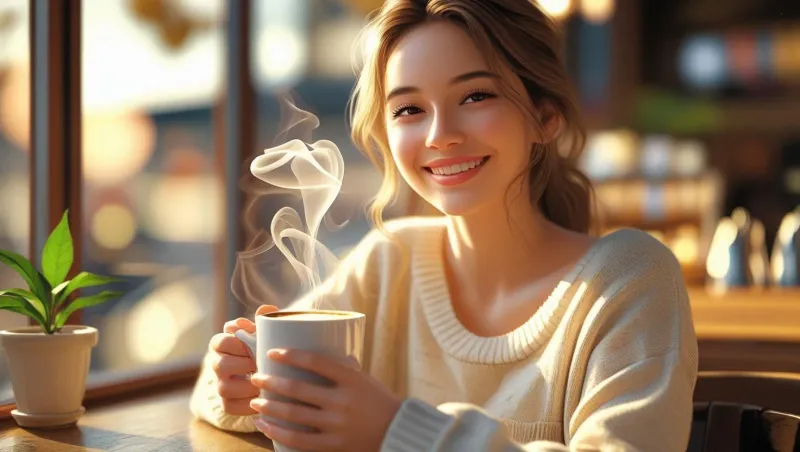 カフェで休憩